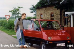 1991 - Erstes EWS Lieferfahrzeug mit Elektroantrieb